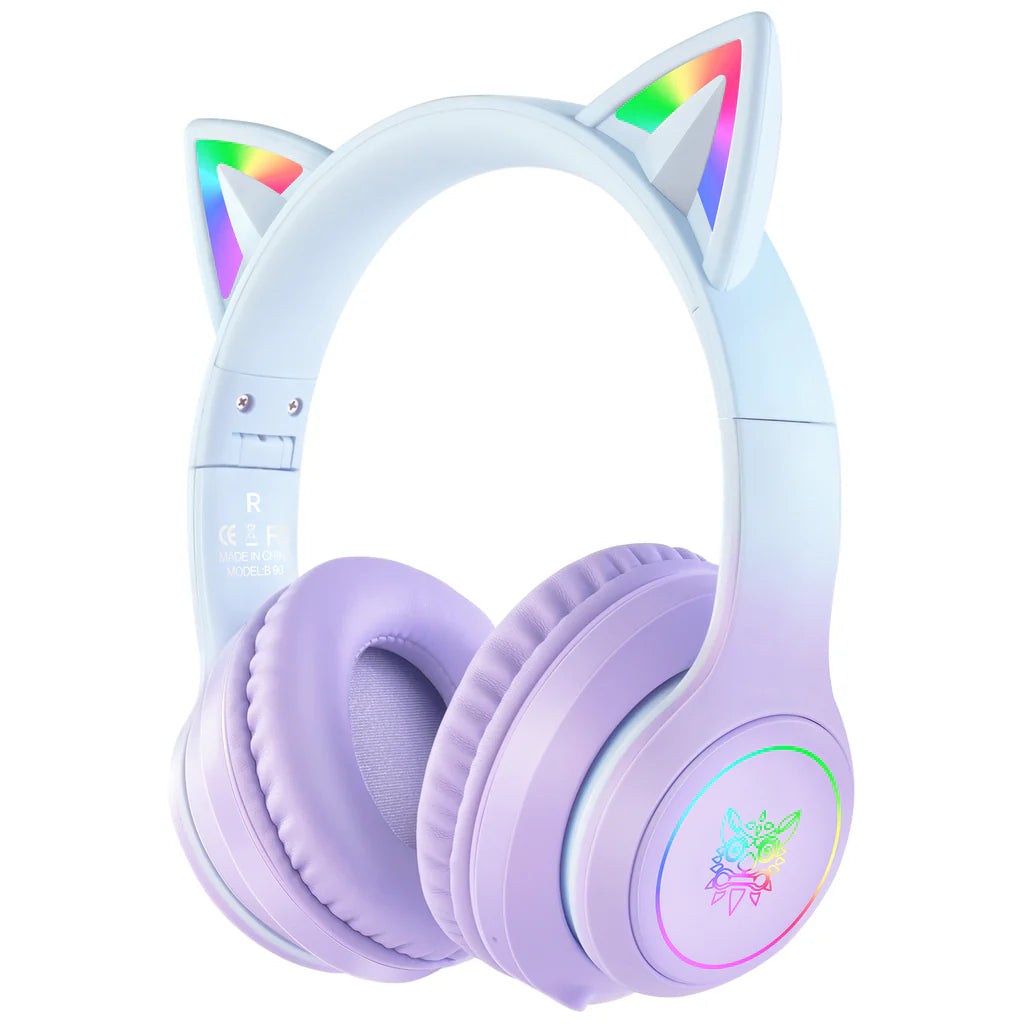 Audifonos Inalámbricos Diadema Onikuma B90 orejas de gato incluye soporte