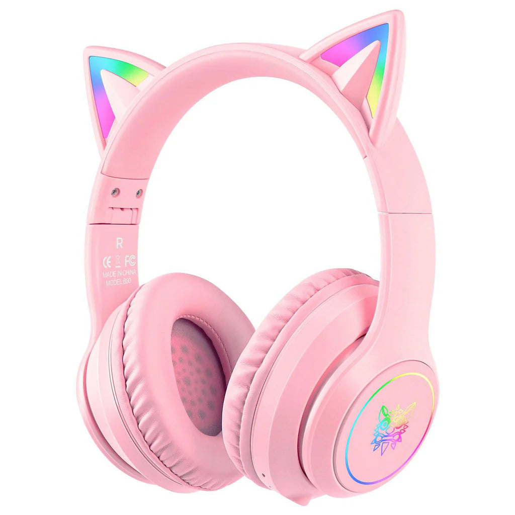 Audifonos Inalámbricos Diadema Onikuma B90 orejas de gato incluye soporte