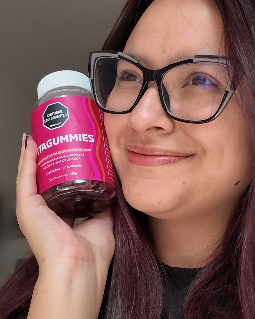VITAGUMMIES 🍏GOMAS MASTICABLES CON VINAGRE DE MANZANA, SEMILLAS DE CHÍA Y FLOR DE JAMAICA 🌺