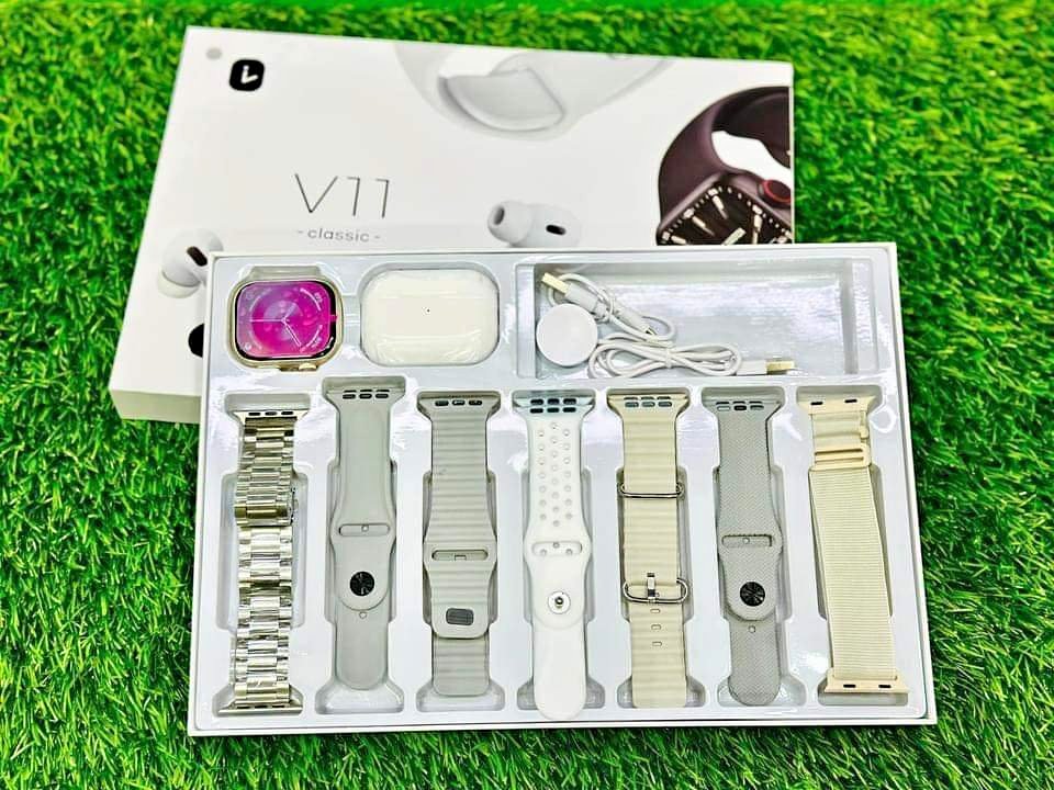 Combo V11 Airpods Pro + Reloj con 7 Correas