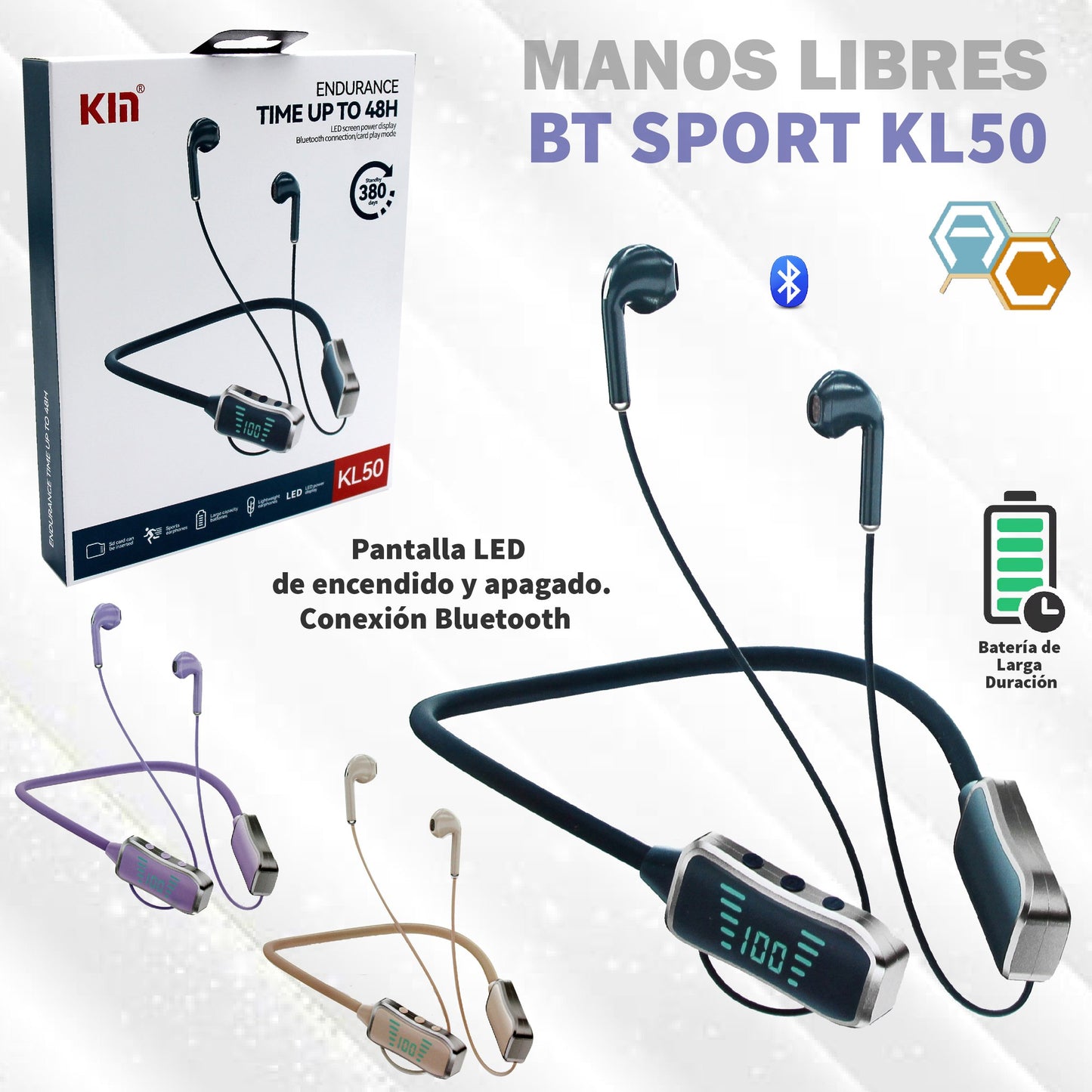 AUDIFONOS MANOS LIBRES BT SPORT KL50