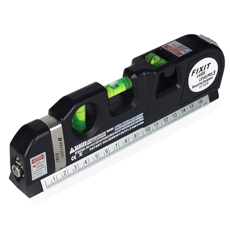 NIVEL LASER CON CINTA MÉTRICA
