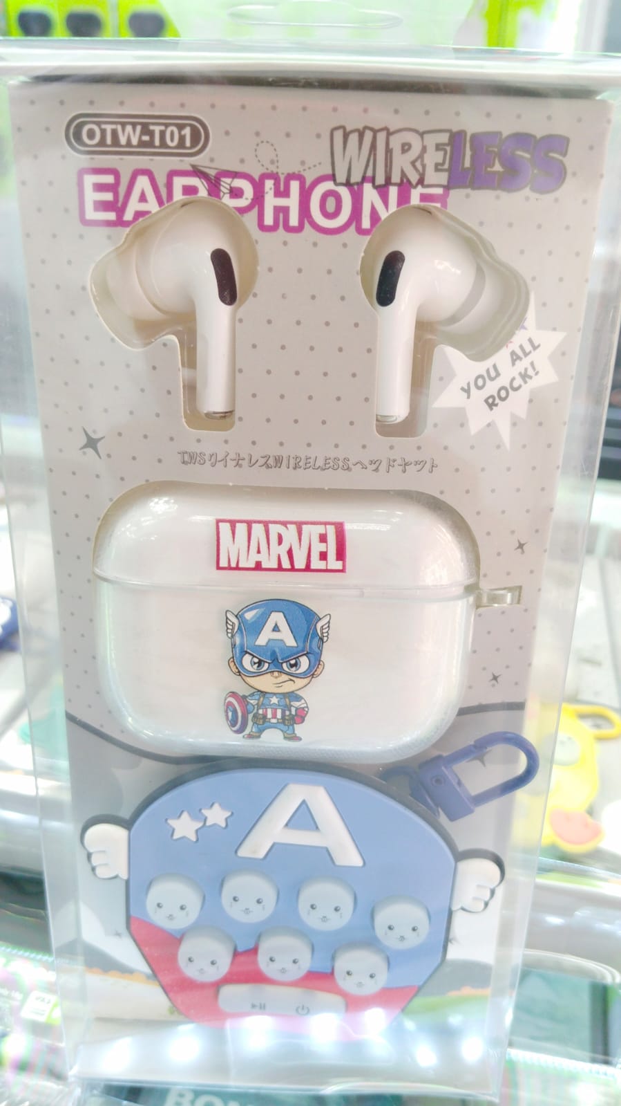 Combo Audifonos Inalambricos Diseño + Llavero Pop It