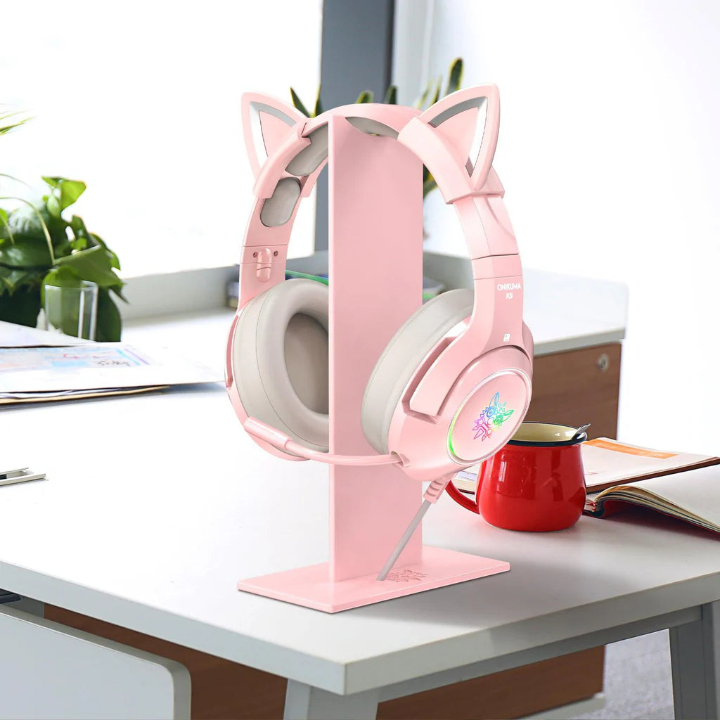 Audifonos Inalámbricos Diadema Onikuma B90 orejas de gato incluye soporte
