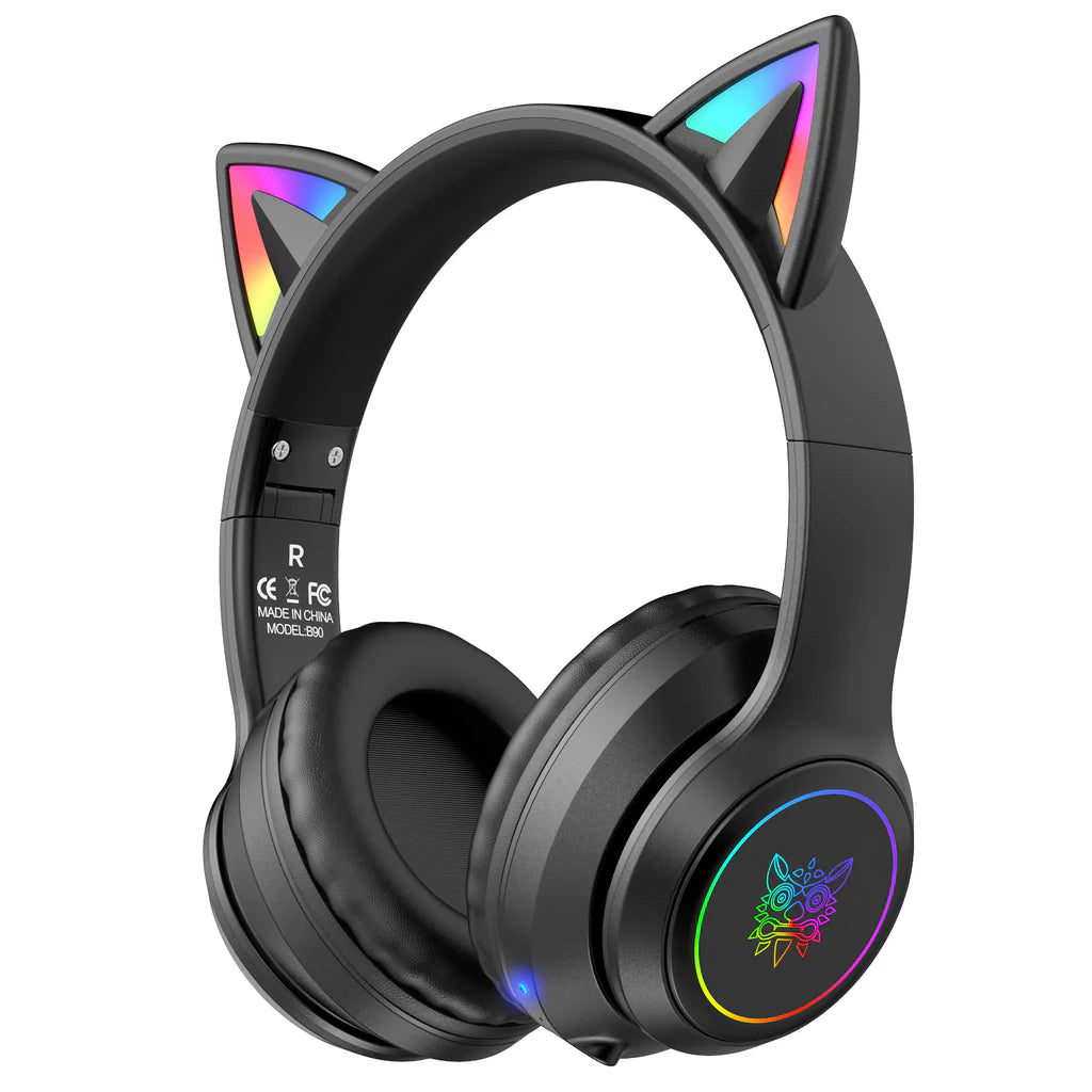 Audifonos Inalámbricos Diadema Onikuma B90 orejas de gato incluye soporte