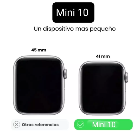 SMARTWATCH MINI 10 LAXASFIT 41MM 8 EN 1