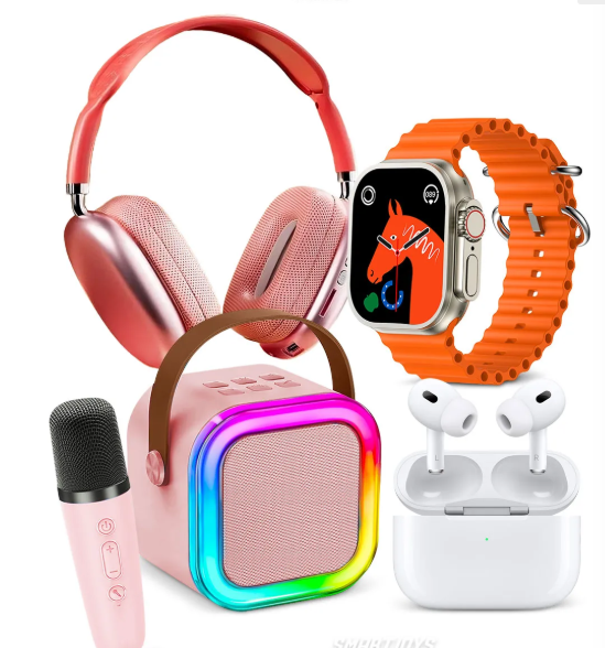 COMBO TL-002 SMARTWATCH + PARLANTE + MICROFONO + AUDIFONOS + DIADEMA