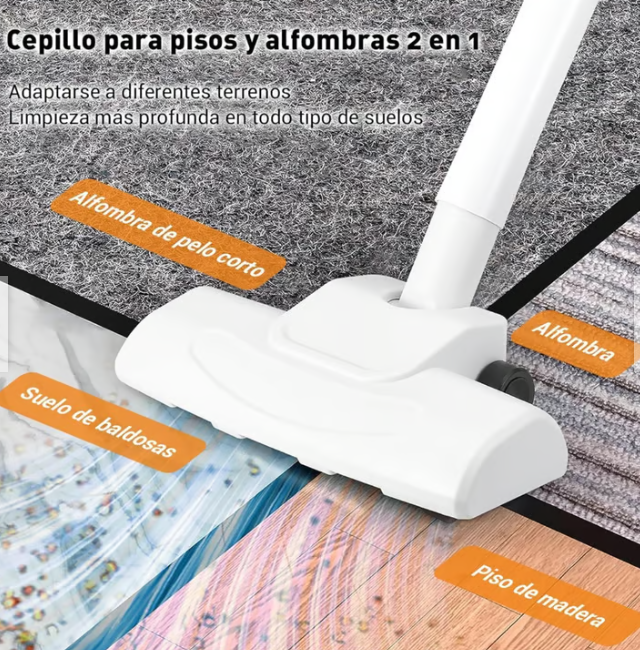 Aspiradora Inalámbrica 3 En 1 Con Filtro Reutilizable