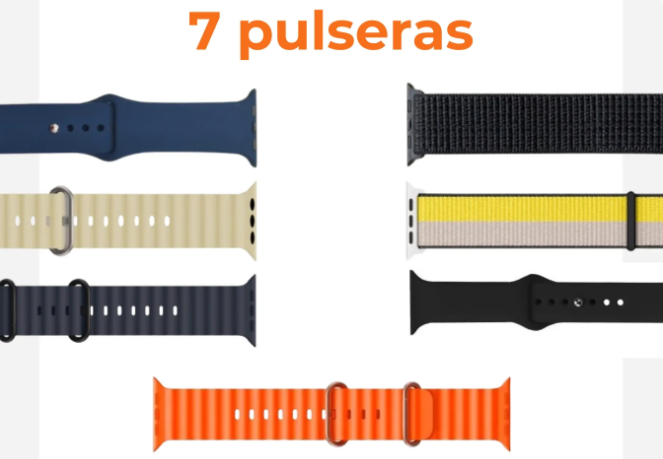 Combo k6 Smartwatch Serie 9 Ultra Kit Con 7 Correas + Auriculares M10 Plus 🚀