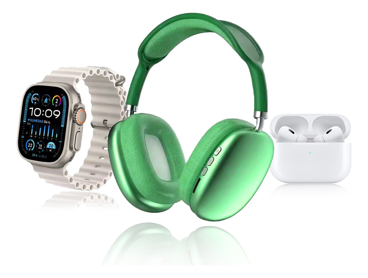 🔥Combo K12: Smartwatch + Audífonos + Diadema Bluetooth + 7 Correas Intercambiables