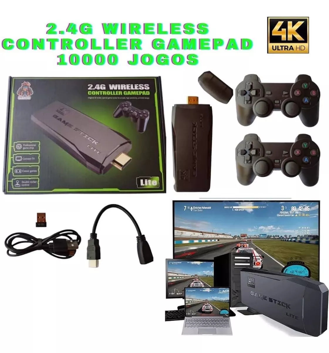 CONSOLA DE JUEGOS RETRO STICK /4K INALAMBRICA M8 /64GB 🎮