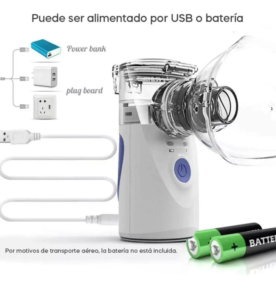 Mini Nebulizador Portátil Niños Adultos