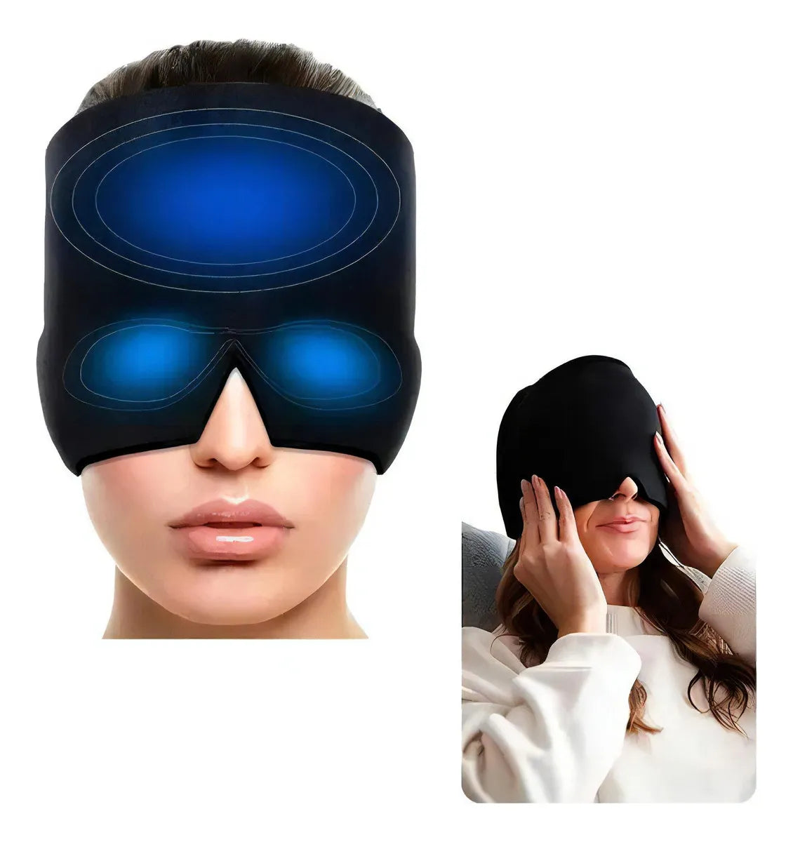 Gorro Para Migraña Compresa De Gel Frío Para Ojos