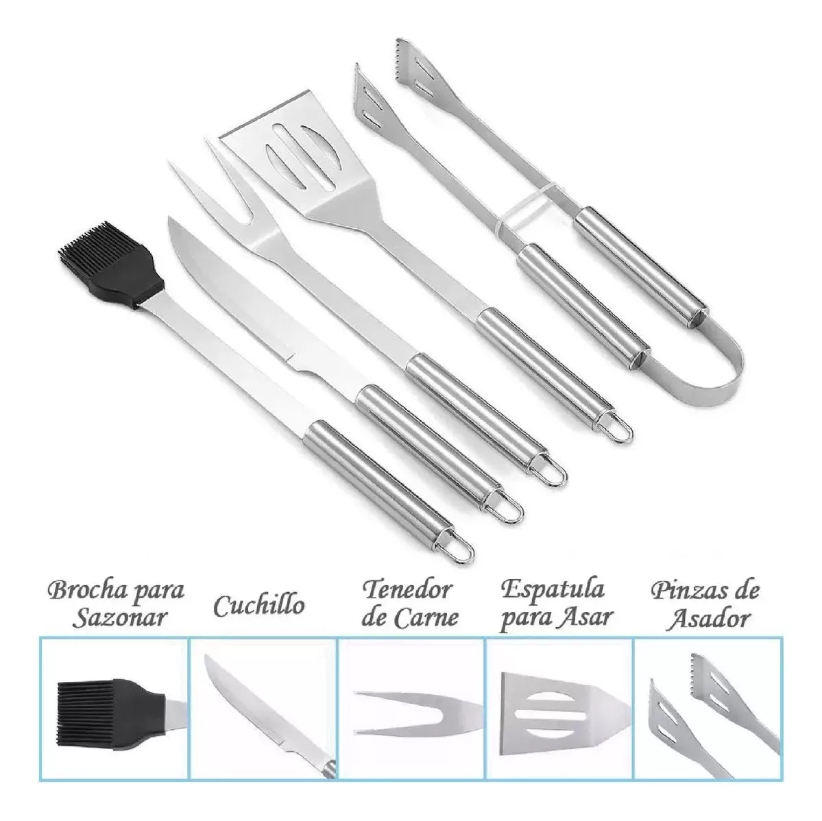 Set de parrilla para asados