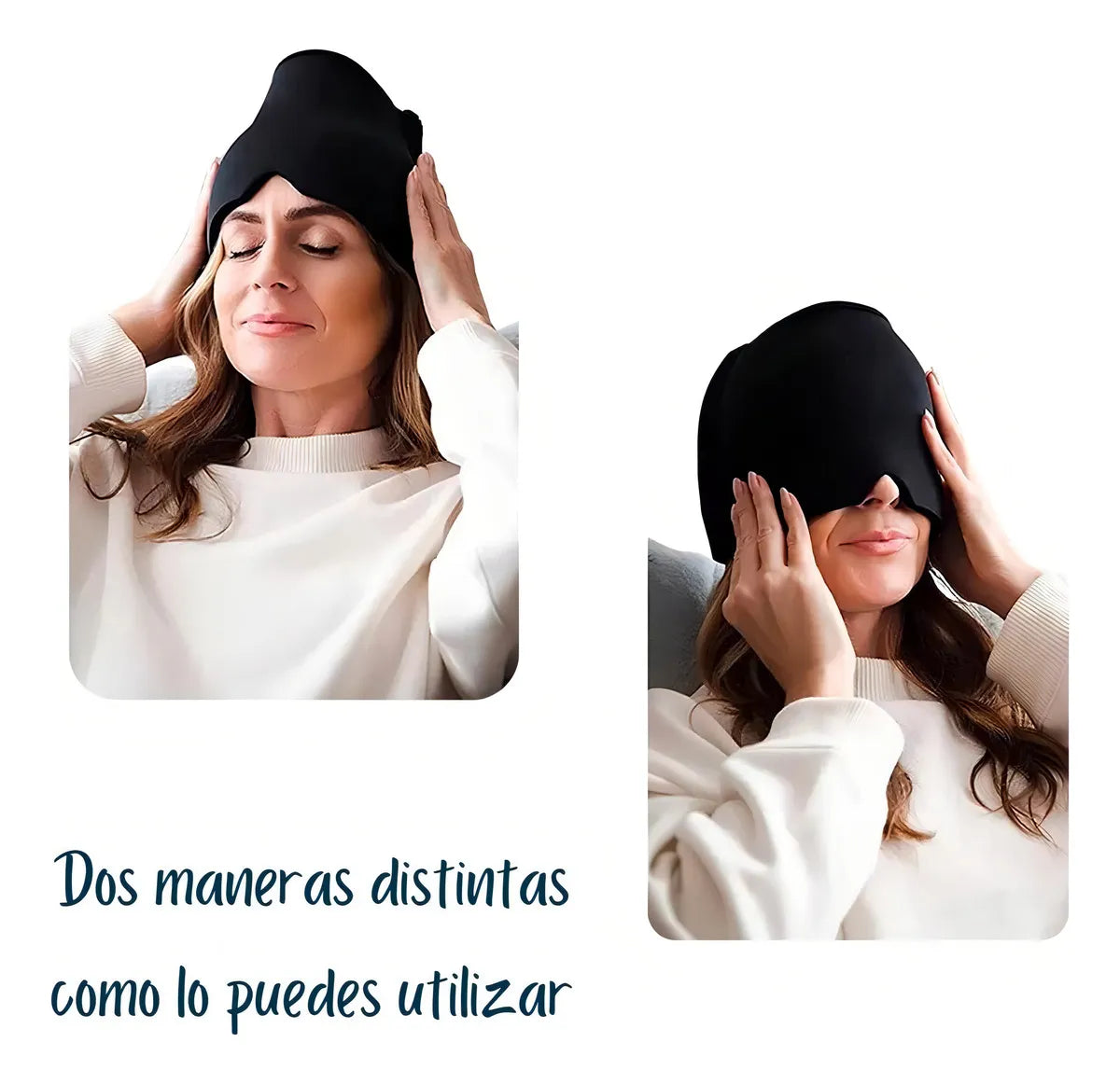 Gorro Para Migraña Compresa De Gel Frío Para Ojos