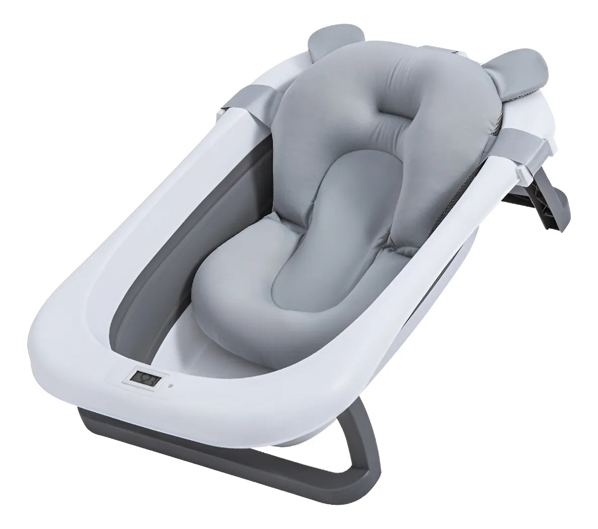 Bañera Tina Plegable Para Bebé Con Termometro + Almohada En Silicona