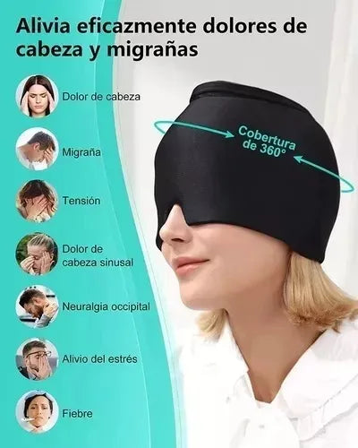 Gorro Para Migraña Compresa De Gel Frío Para Ojos
