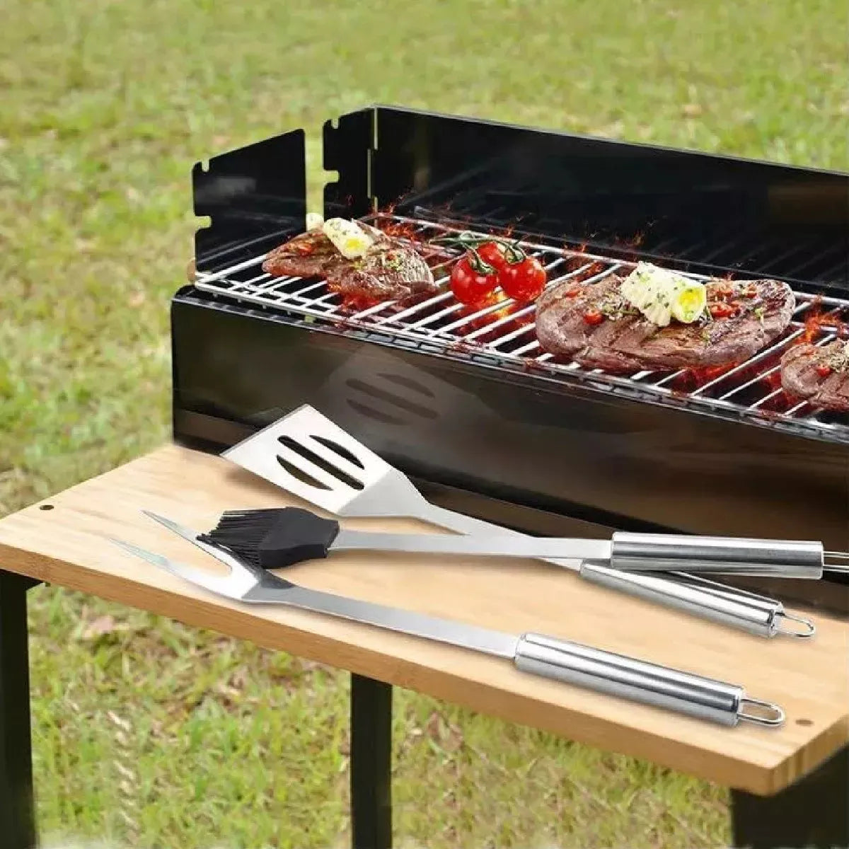 Set de parrilla para asados