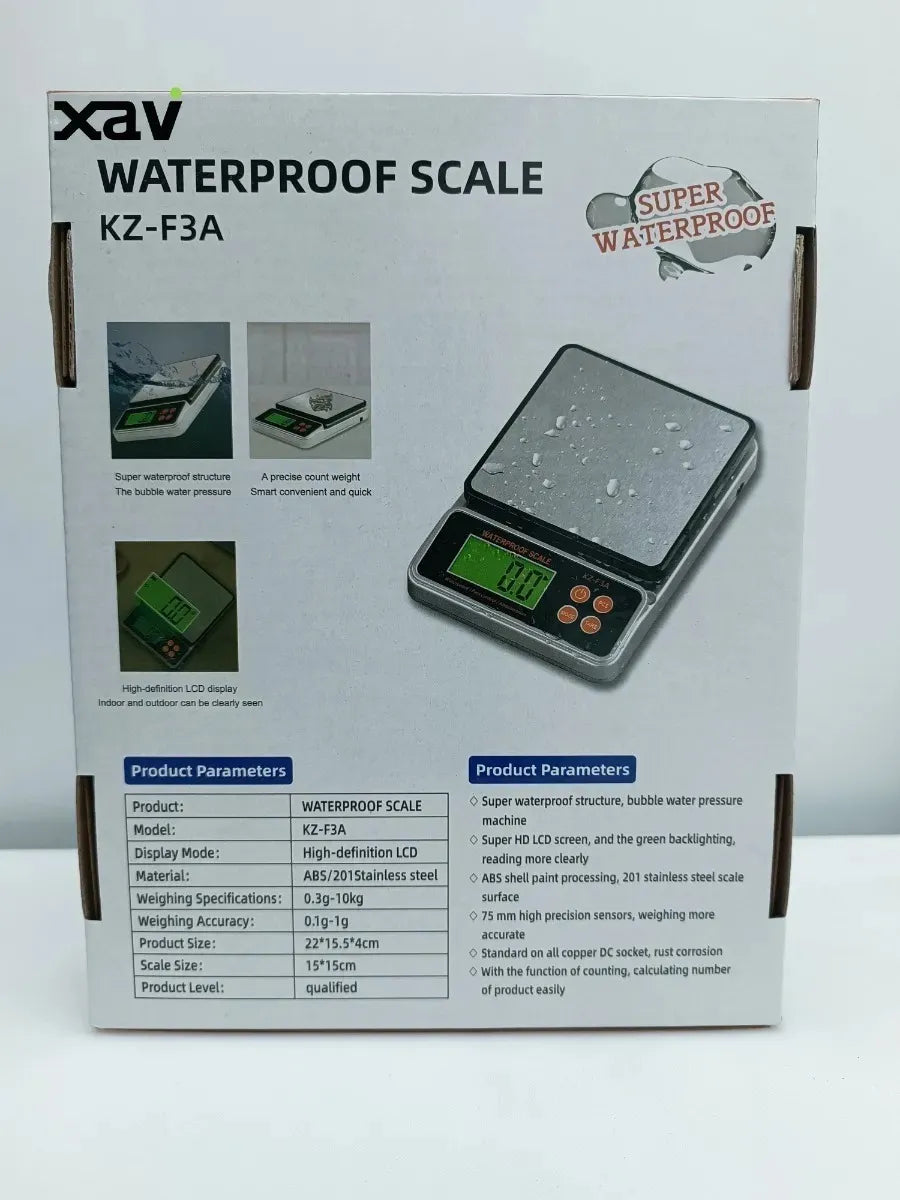 BALANZA GRAMERA DIGITAL EN ACERO A PRUEBA DE AGUA