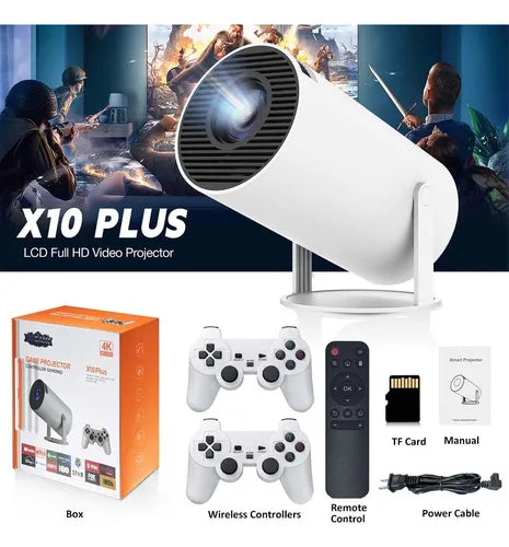 PROYECTOR 4K CON JUEGOS X10PLUS