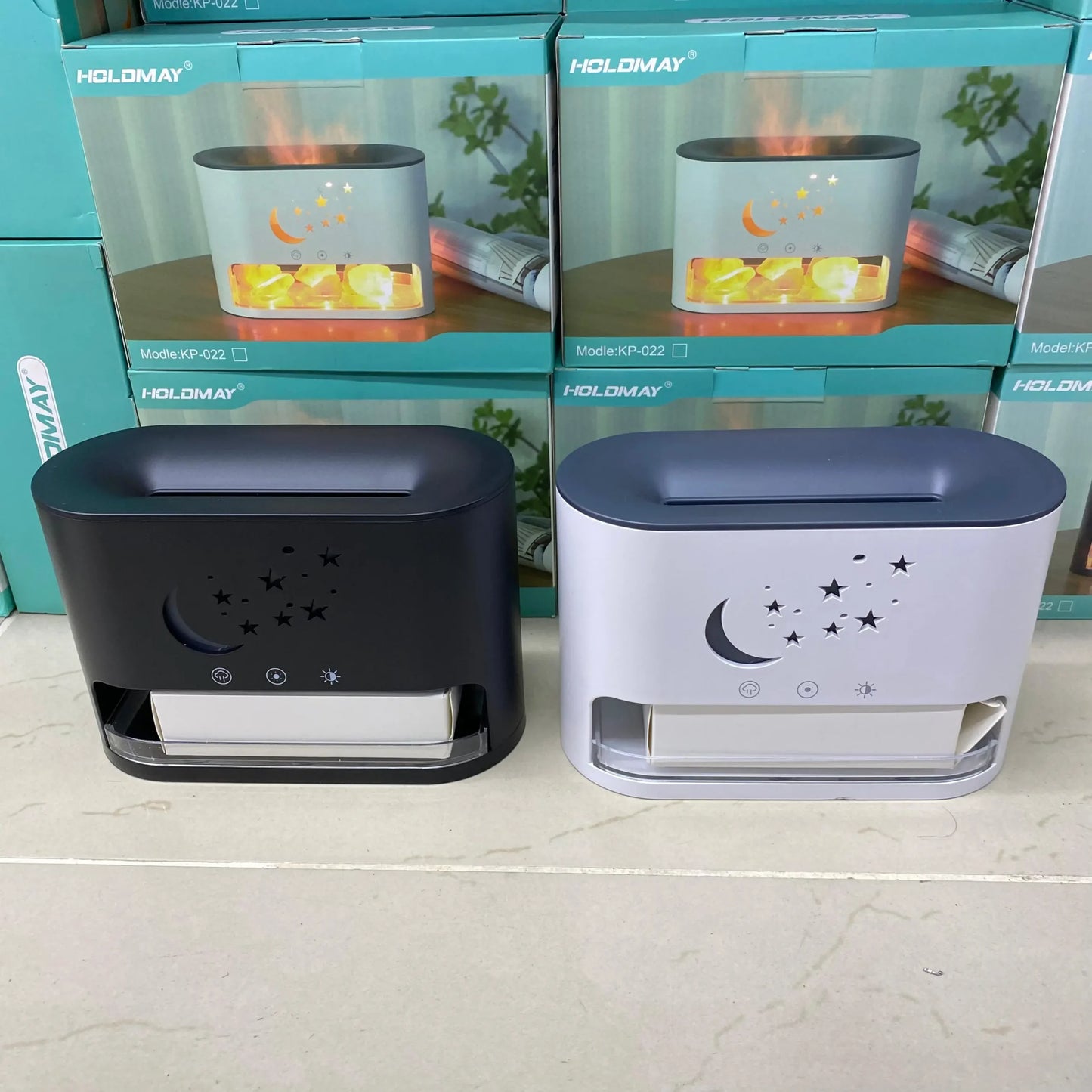 Humidificador Con Piedras Luz Led