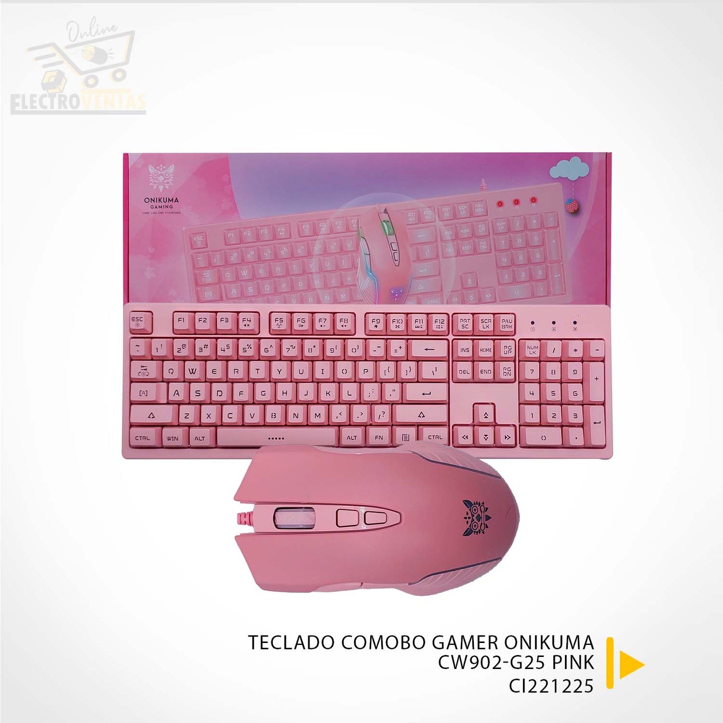 Kit Gamer Onikuma Teclado + Mouse Led RGB