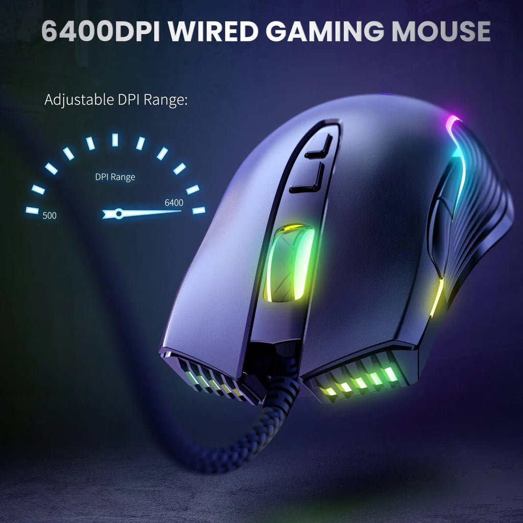 Mouse con cable y LED de colores cambiantes ONIKUMA CW905