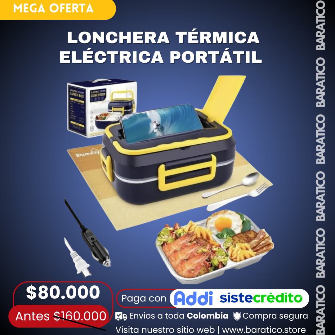 LONCHERA TÉRMICA ELÉCTRICA PORTÁTIL