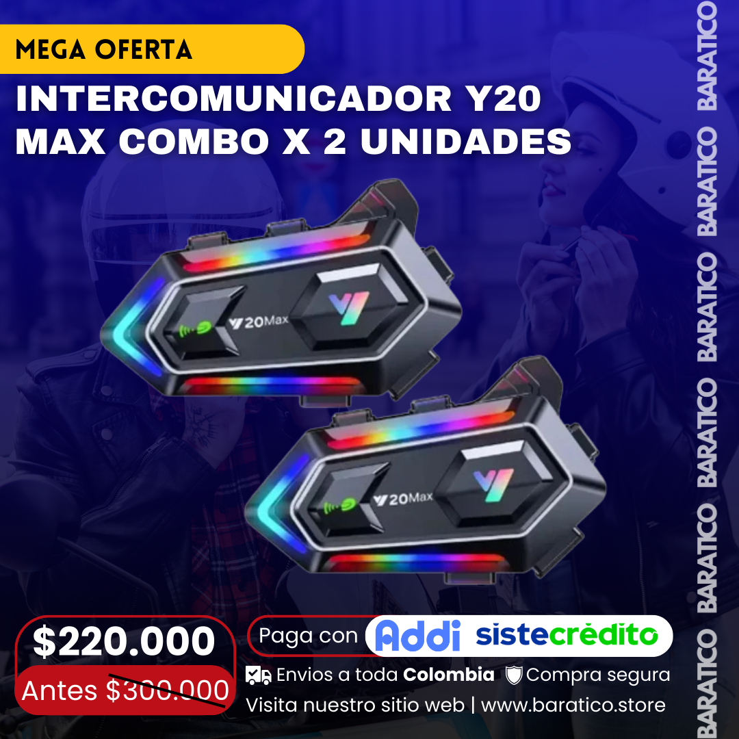 Intercomunicador Y20 Max COMBO x 2 unidades