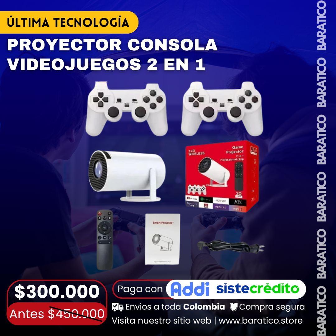 🟢Proyector Consola Videojuegos 2 En 1 PRECIO PROMOCION $300.000 🚀😱