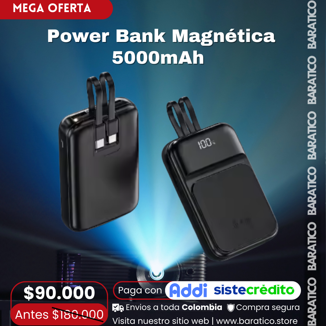 Power Bank Magnética 5000mAh ⭐