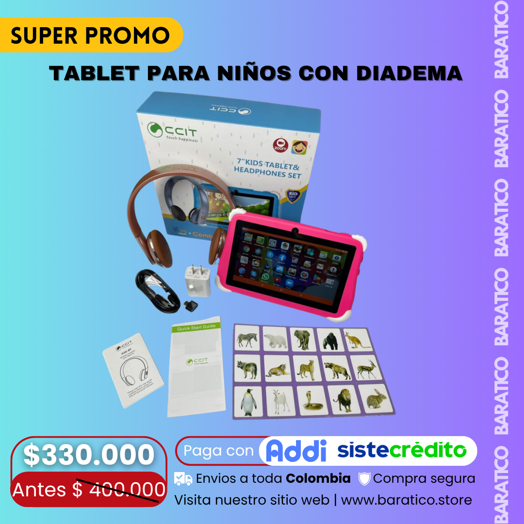 TABLET PARA NIÑOS CON DIADEMA