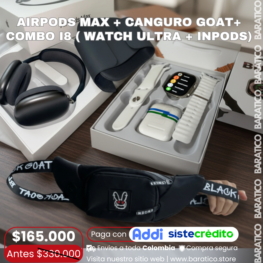 COMBO Airpods Max + Canguro GOAT+ Combo I8 ( watch ultra + inpods)