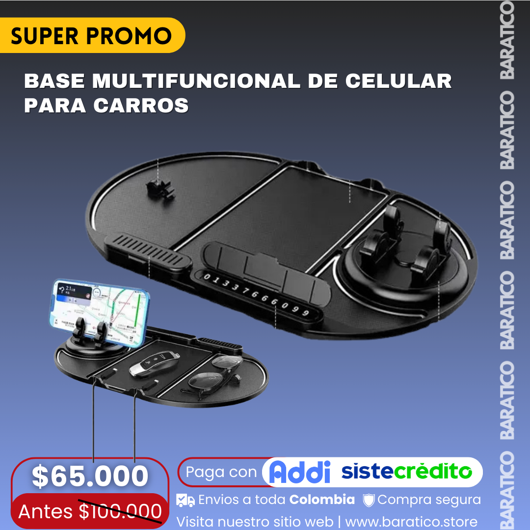 BASE MULTIFUNCIONAL DE CELULAR PARA CARROS