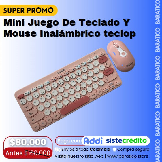 Mini Juego De Teclado Y Mouse Inalámbrico teclop