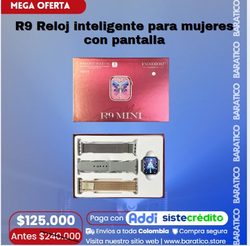 R9 Reloj inteligente para mujeres con pantalla