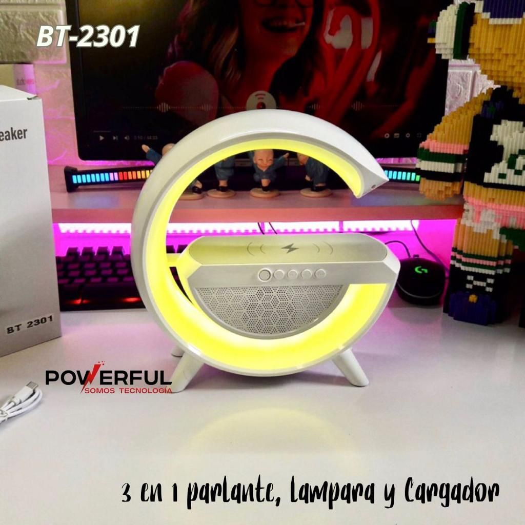 Lámpara G Escritorio, Altavoz Bluetooth, Carga Inalámbrica