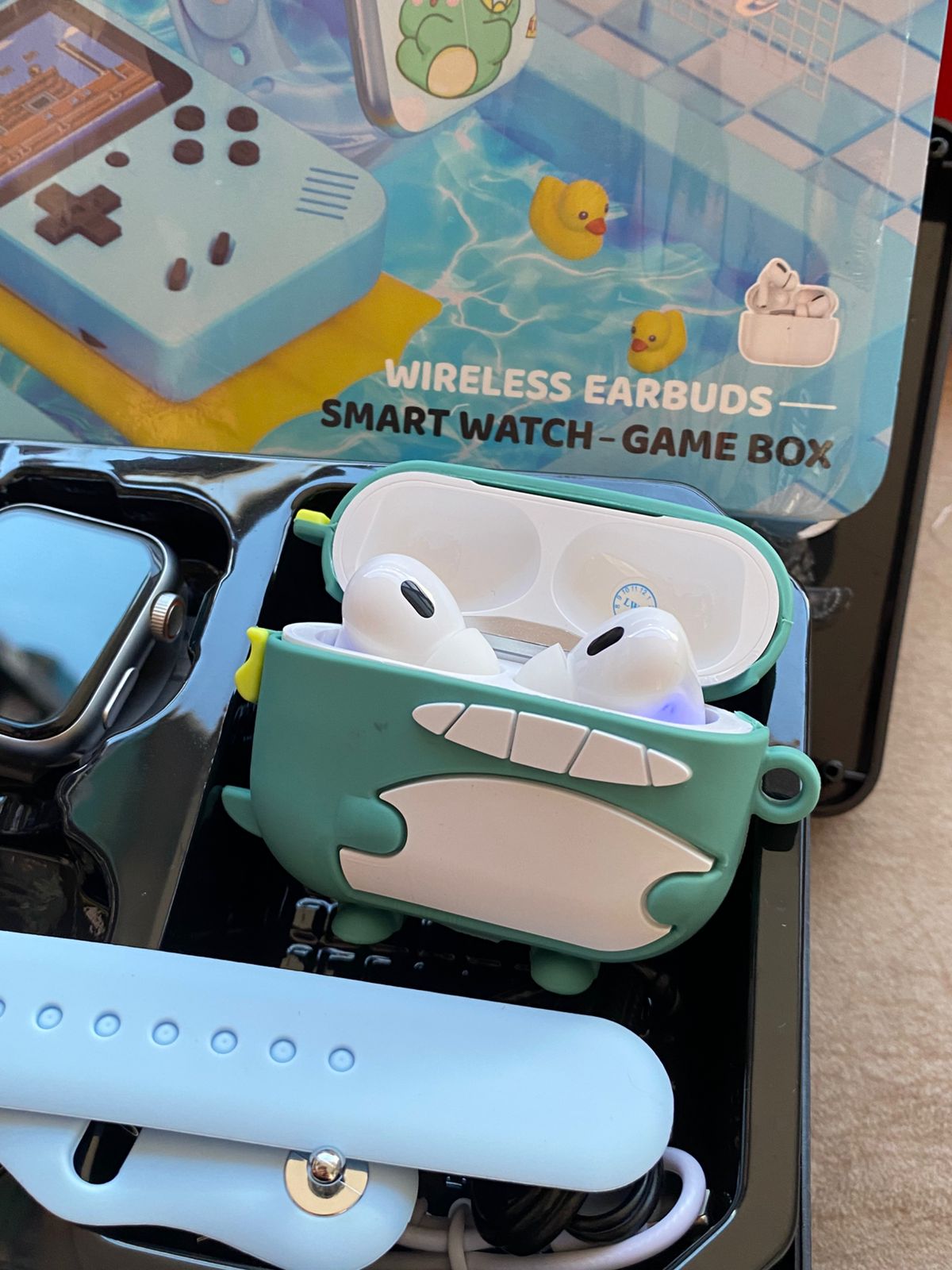 Combo K9 Mini smartwatch + Audifonos + Consola de Juegos +protector de Audífonos
