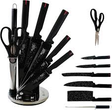 Set de cuchillos x8 con base giratoria
