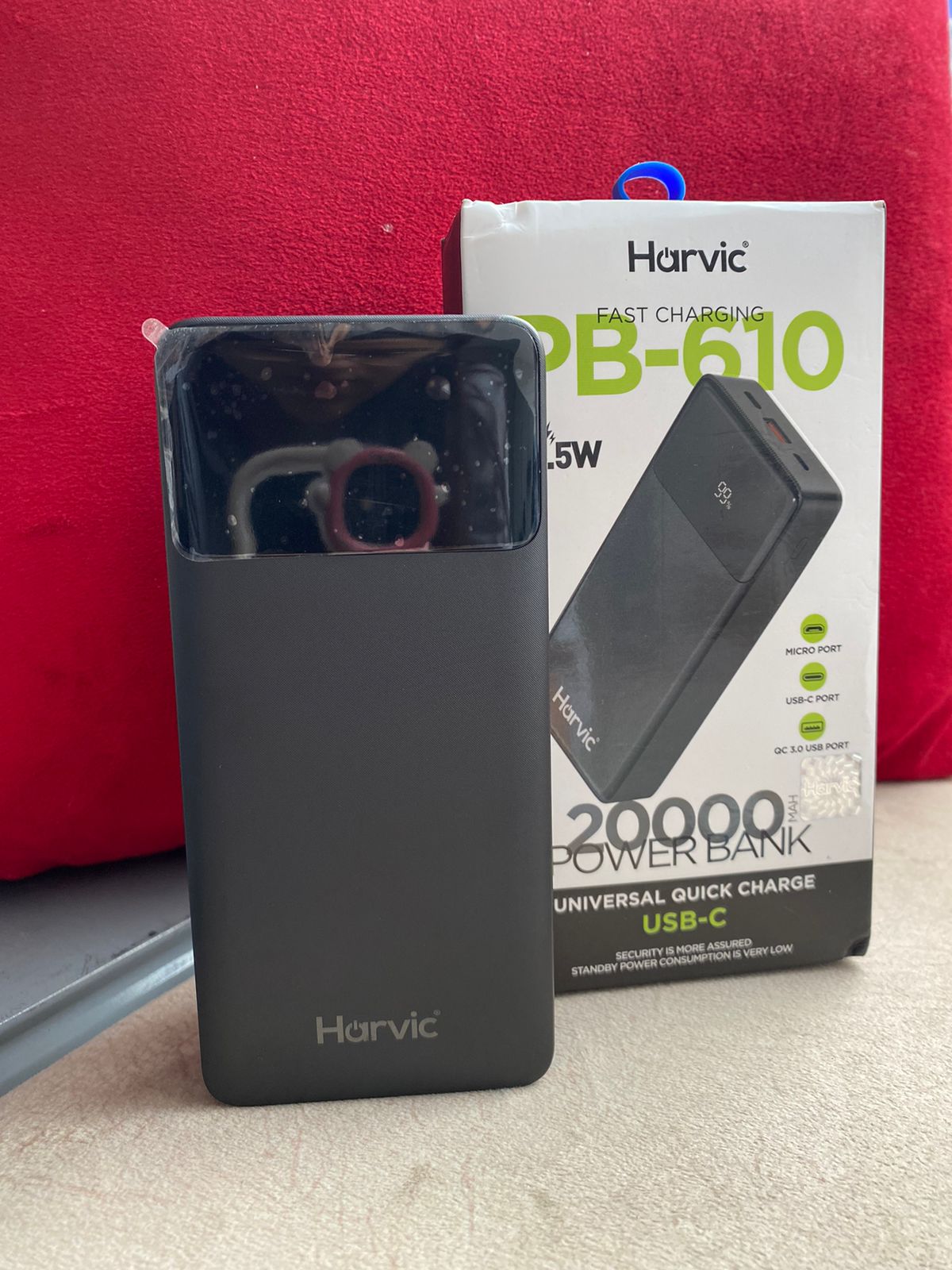 Batería Power Bank Harvic 20.000 Mah Carga Rápida