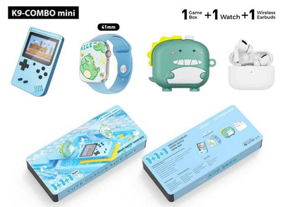 Combo K9 Mini smartwatch + Audifonos + Consola de Juegos +protector de Audífonos