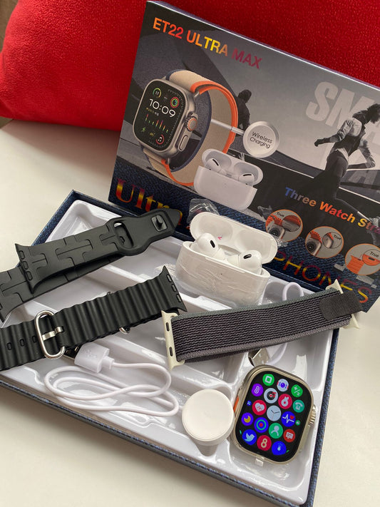 Combo Smartwatch Et22 Ultra Max + Airpods