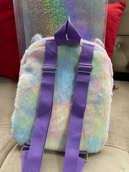 Maleta Mochila Unicornio Peluche + Set De Maquillaje Niñas