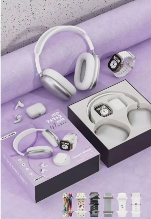 🔥COMBO K12 RELOJ + AUDIFONOS + DIADEMA BLUETOOTH +7 CORREAS 😱