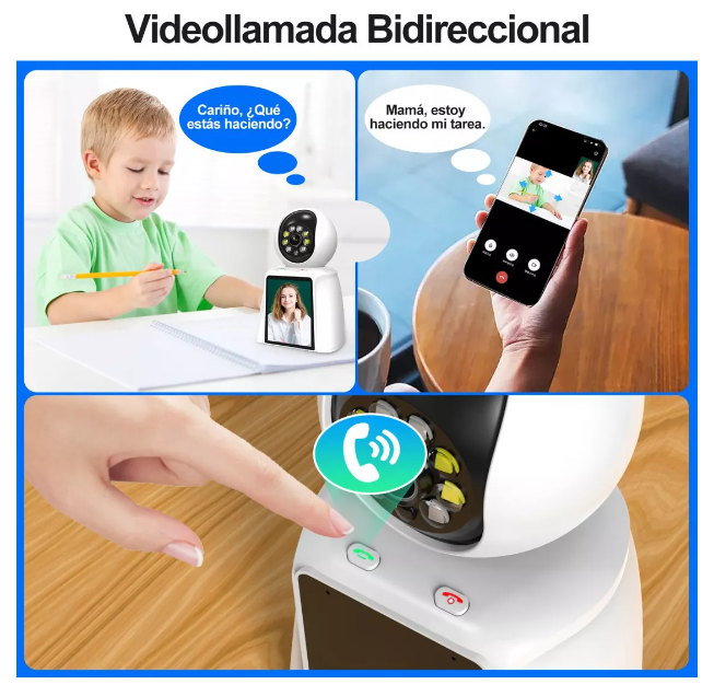 Cámara De Video Llamada Bidireccional Con Pantalla Hd De 2.8