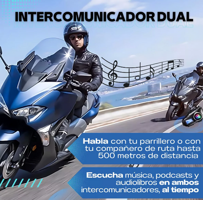 Intercomunicador Para Casco Fm Bluetooth Q-58