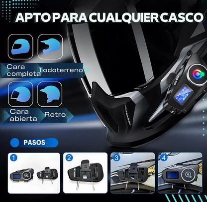 Intercomunicador Para Casco Fm Bluetooth Q-58