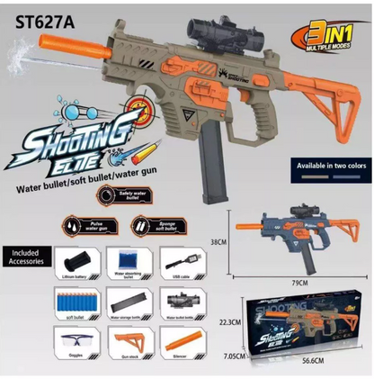 Pistola Hidrogel Dardos Agua Largo Alcance Recargable