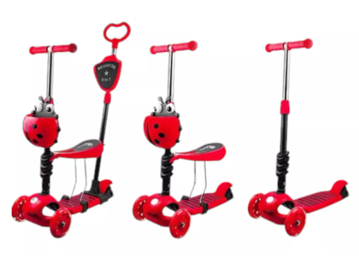 Patineta Scooter Convertible 5 En 1 Para Niños