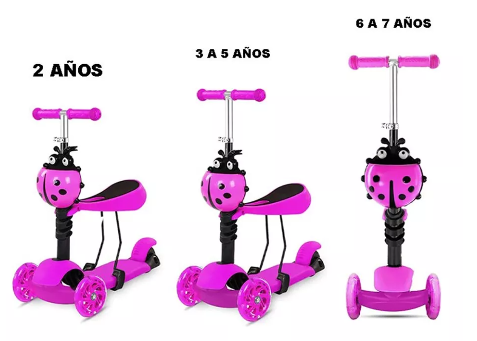 Patineta Scooter Convertible 5 En 1 Para Niños